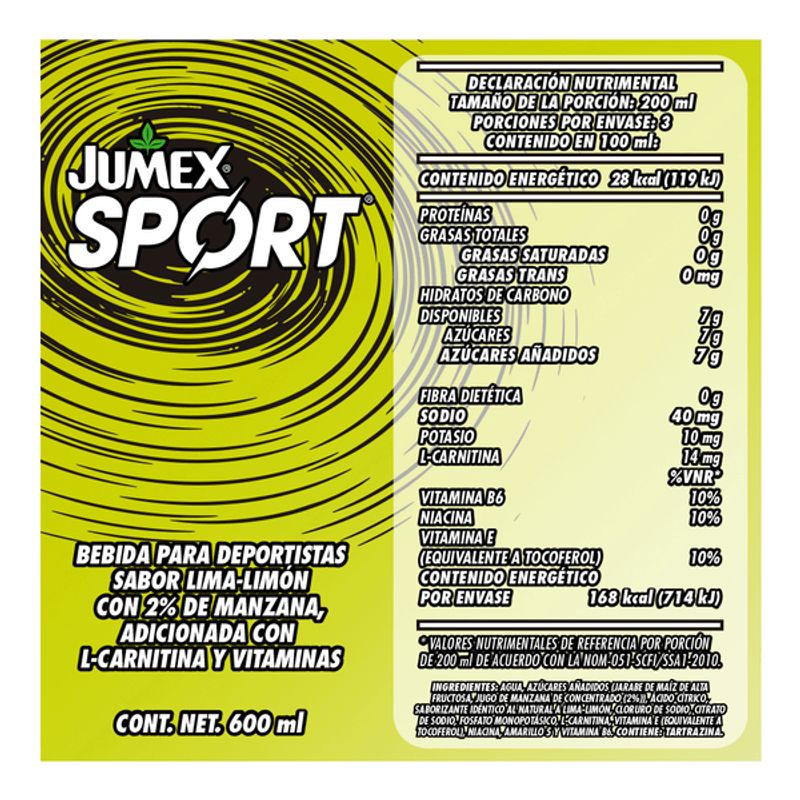 Jumex Sport Isotonic Lime Lemon 20 oz