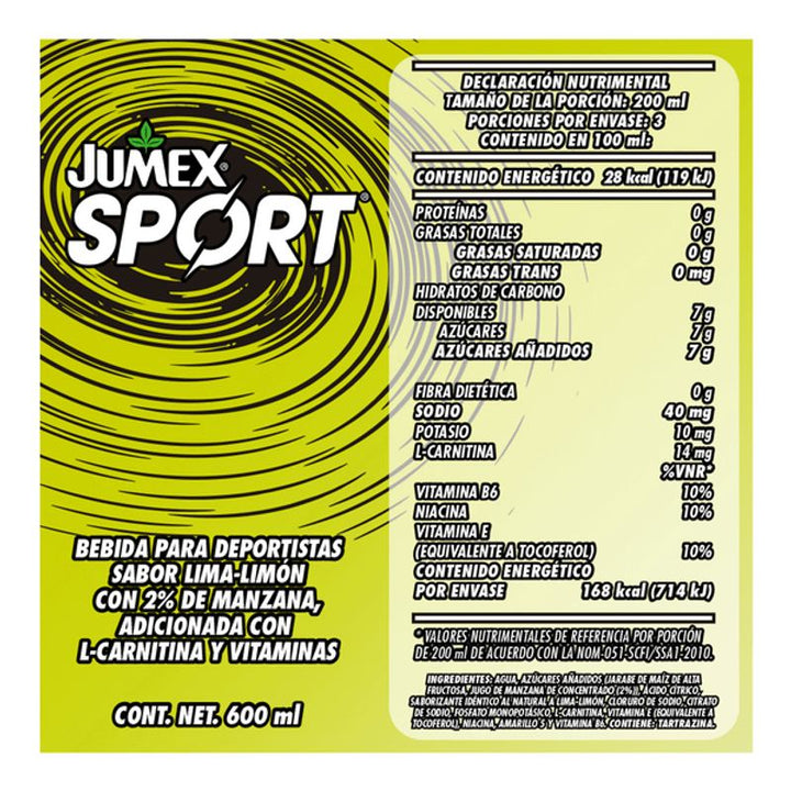 Jumex Sport Isotonic Lime Lemon 20 oz