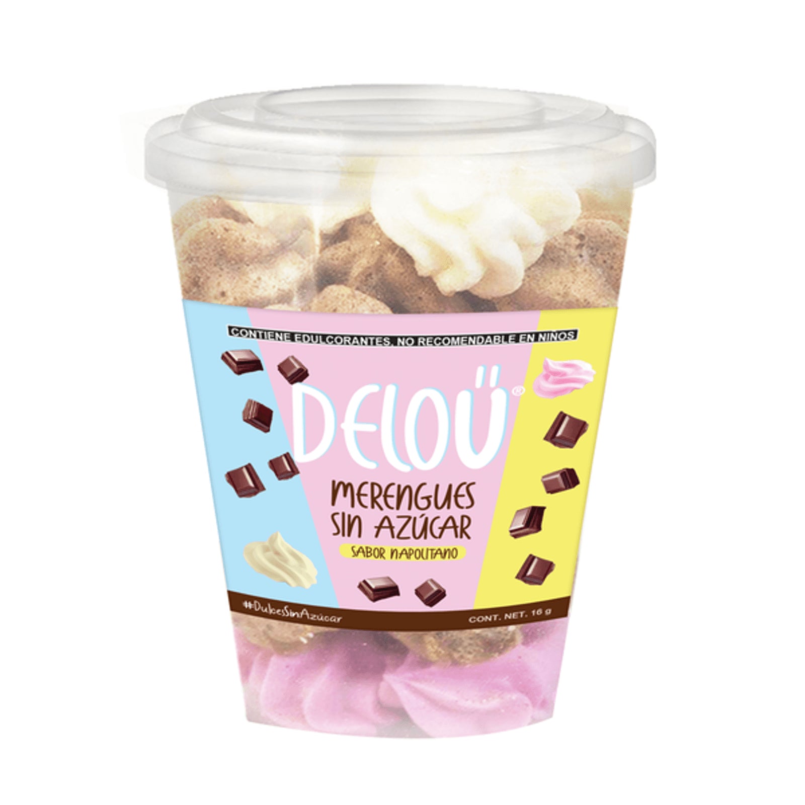 Deloü Neapolitan Flavor Keto Meringue, 0.6 oz