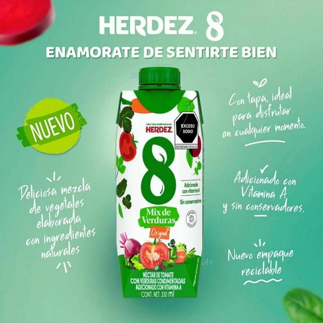 Herdez Original 8 Vegetable Juice 11 oz