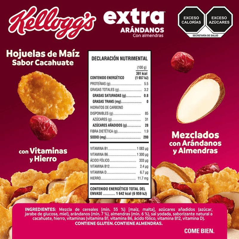 Kelloggs Extra Almond Cereal 15 oz Secondary image