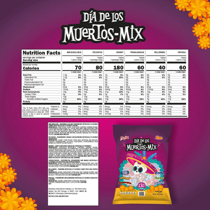 Ricolino Día de los Muertos Candy Variety Pack, 5 lbs.