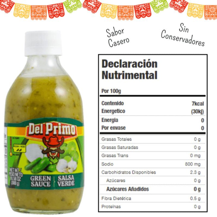 Del Primo Homemade Green Salsa, 11 oz