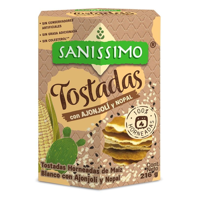 Sanissimo Nopal Sesame Tostada, 8 oz Main image