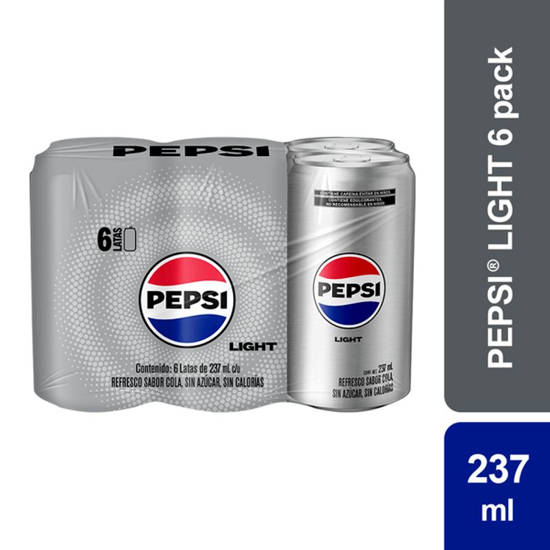 Pepsi Light Soda 6 Pack 8 oz 1 Piece Main image