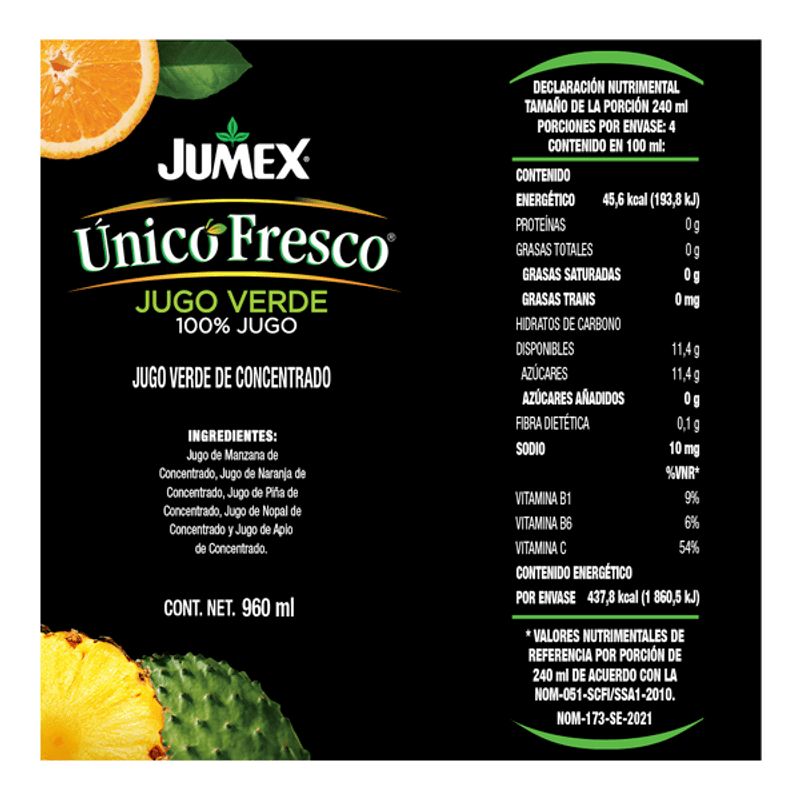 Jumex Unique Fresh Green Juice from Concentrate 34 oz