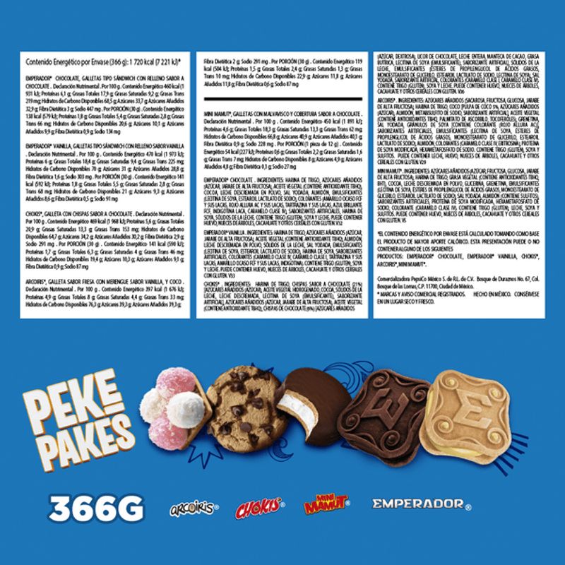 Gamesa Peke pakes Assorted Cookies - 13 oz