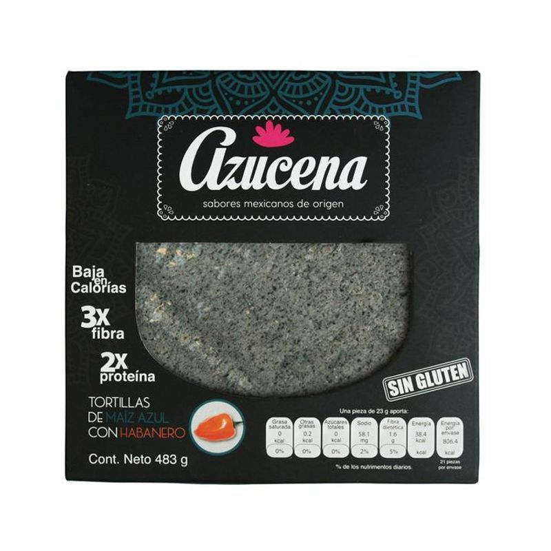 Azucena Blue Corn and Habanero Tortillas 15 oz Main image