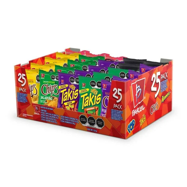 Barcel Assorted Snack Pack - 25 Pieces