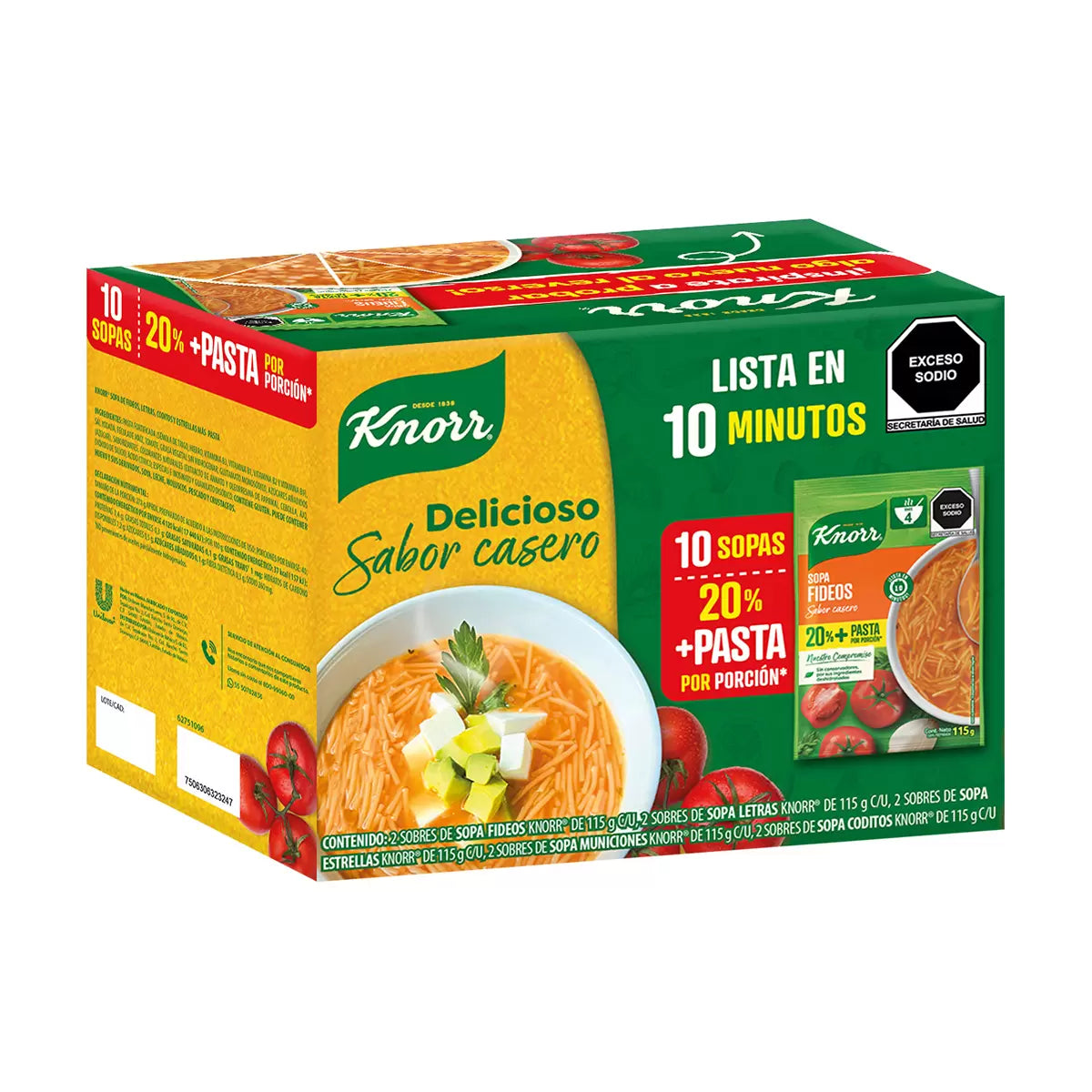 Knorr Assorted Soups - 10 Packs of 4 oz Each Secondary image