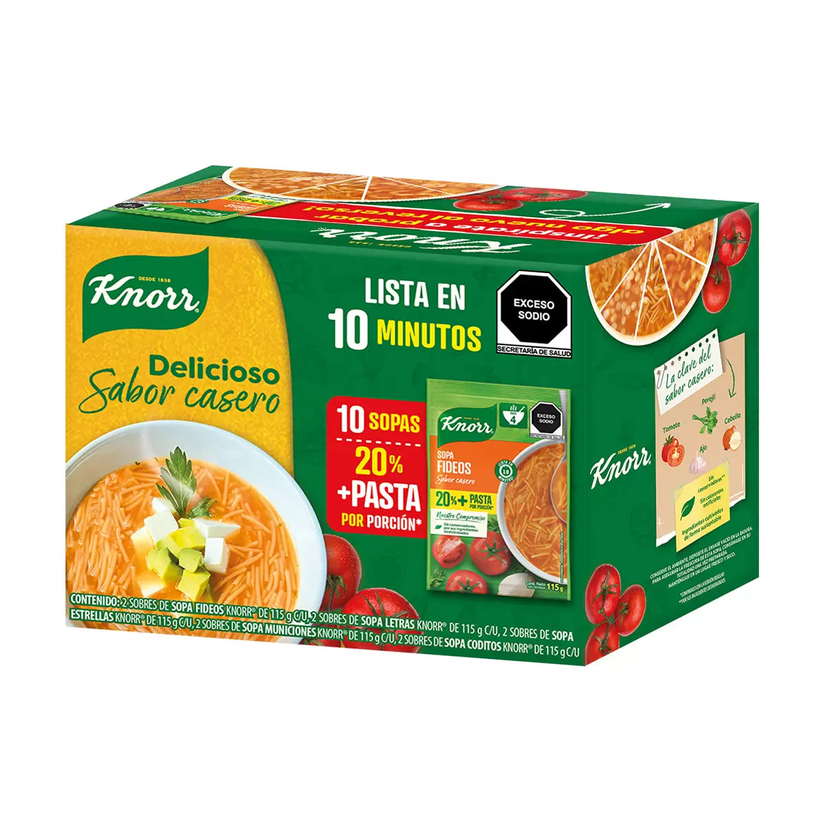 Knorr Assorted Soups - 10 Packs of 4 oz Each Main image