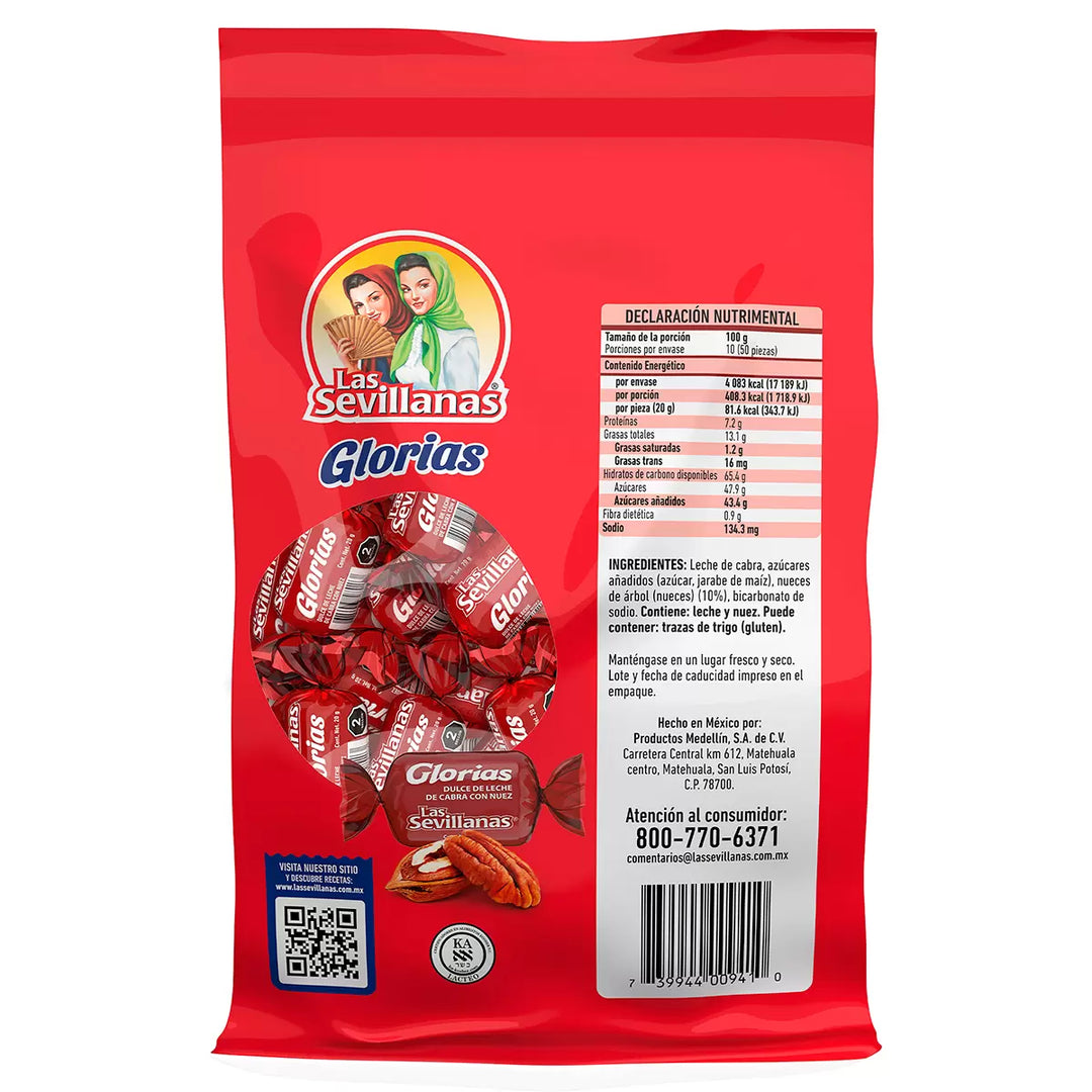 Las Sevillanas Glorias with Pecans - 50 Pieces of 0.7 oz Each