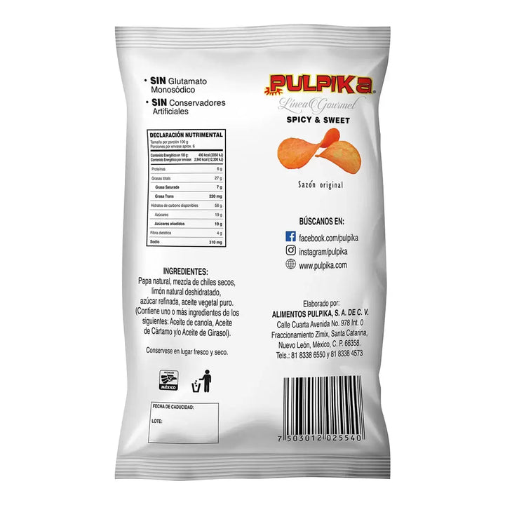 Pulpika Spicy & Sweet Seasoned Potato Chips - 21 oz