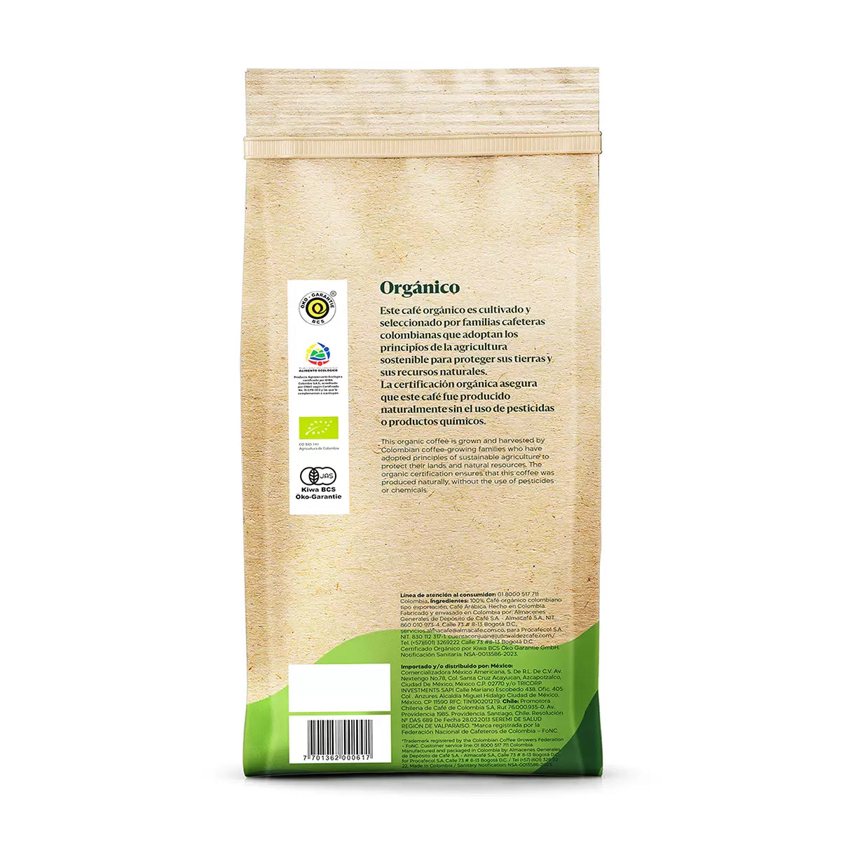 Juan Valdez Organic Whole Bean Coffee - 2.2 lbs Secondary image