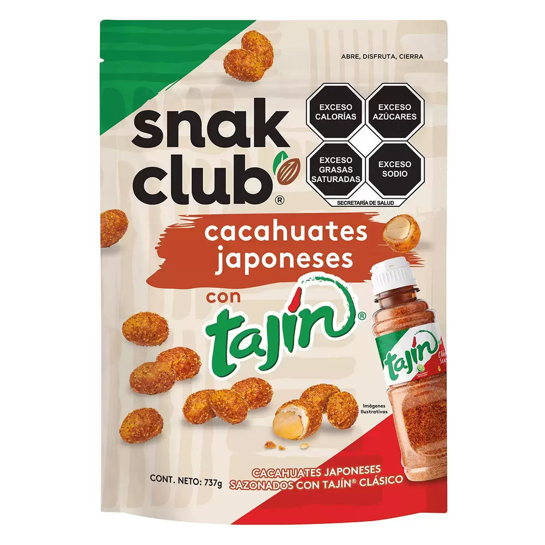 Snak Club Japanese Peanuts with Tajín - 26 oz