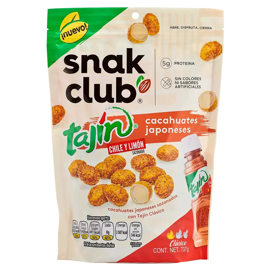 Snak Club Japanese Peanuts with Tajín - 26 oz