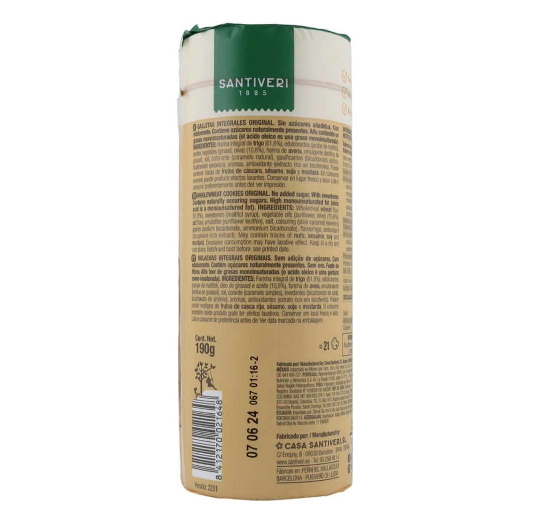 Santiveri Original Gluten-Free Whole Grain Cookies – 6 oz