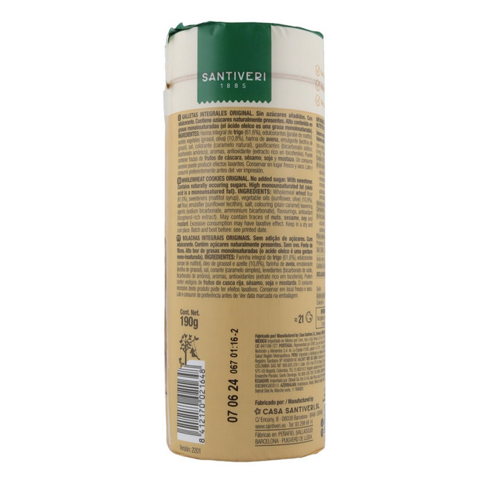 Santiveri Original Gluten-Free Whole Grain Cookies – 6 oz