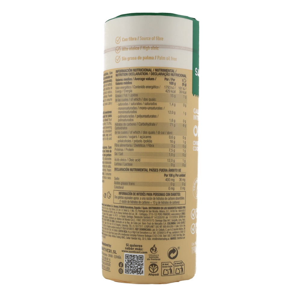 Santiveri Original Gluten-Free Whole Grain Cookies – 6 oz