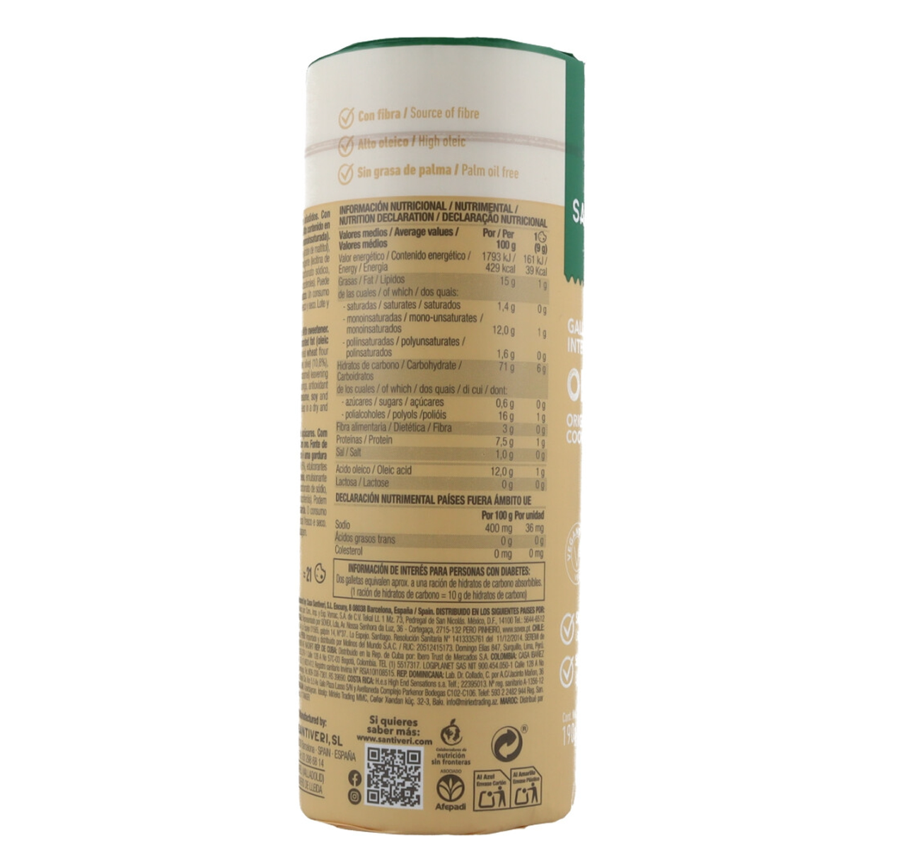 Santiveri Original Gluten-Free Whole Grain Cookies – 6 oz