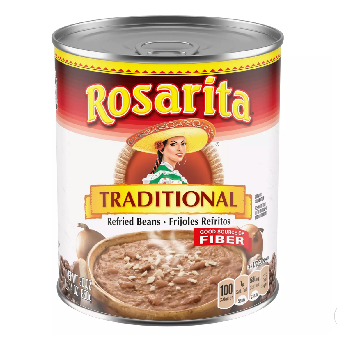 Rosarita Traditional Refried Beans 30 oz Main image