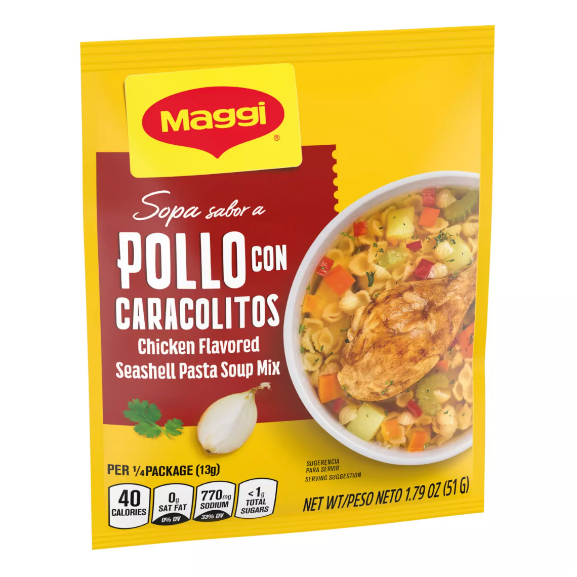 Maggi Instant Chicken Flavored Seashell Pasta Soup Mix 1.79 oz Main image