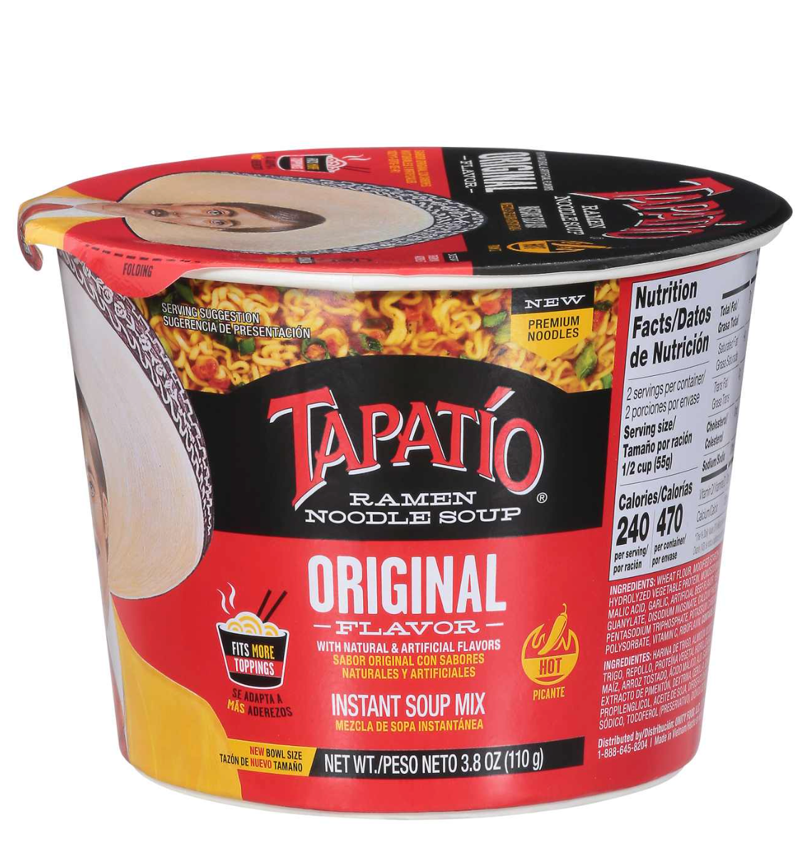 Tapatio Spicy Original Ramen Noodle Soup Bowl 3.8 oz Main image