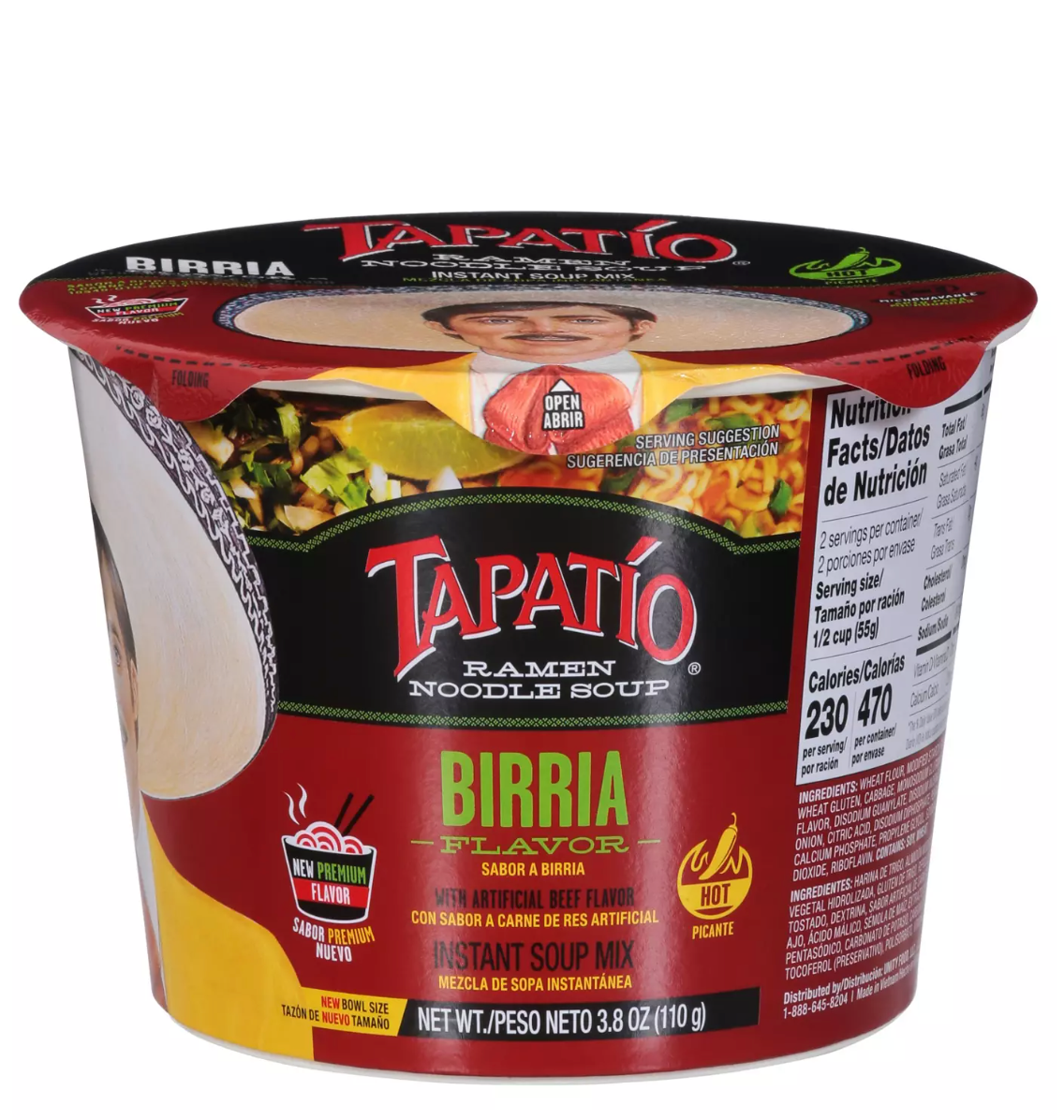 Tapatio Birria Ramen Noodle Soup Bowl 3.8 oz Main image
