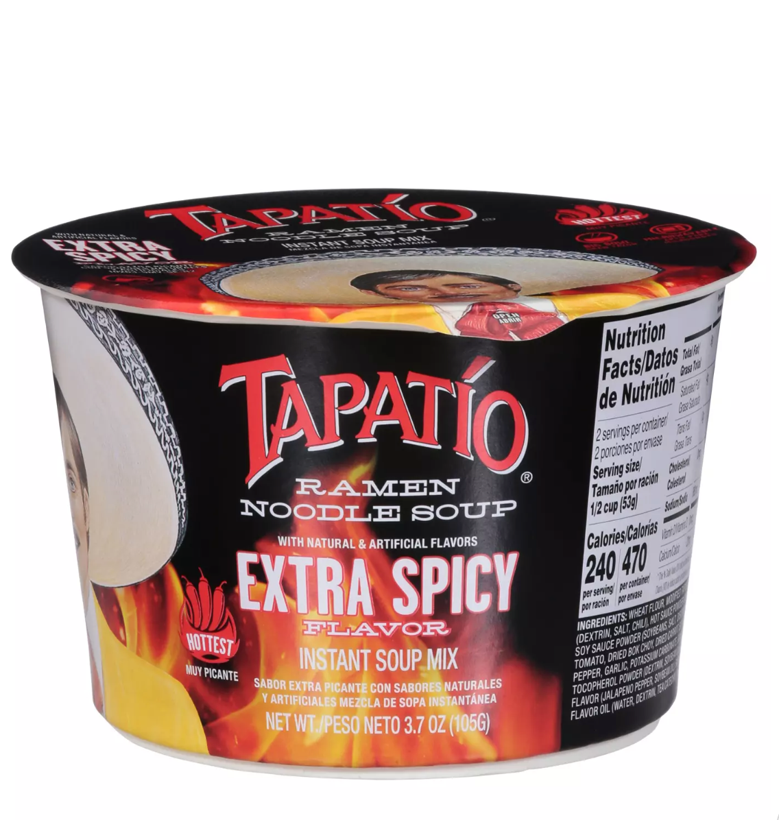 Tapatio Extra Spicy Ramen Noodle Soup Bowl 3.8 oz Main image