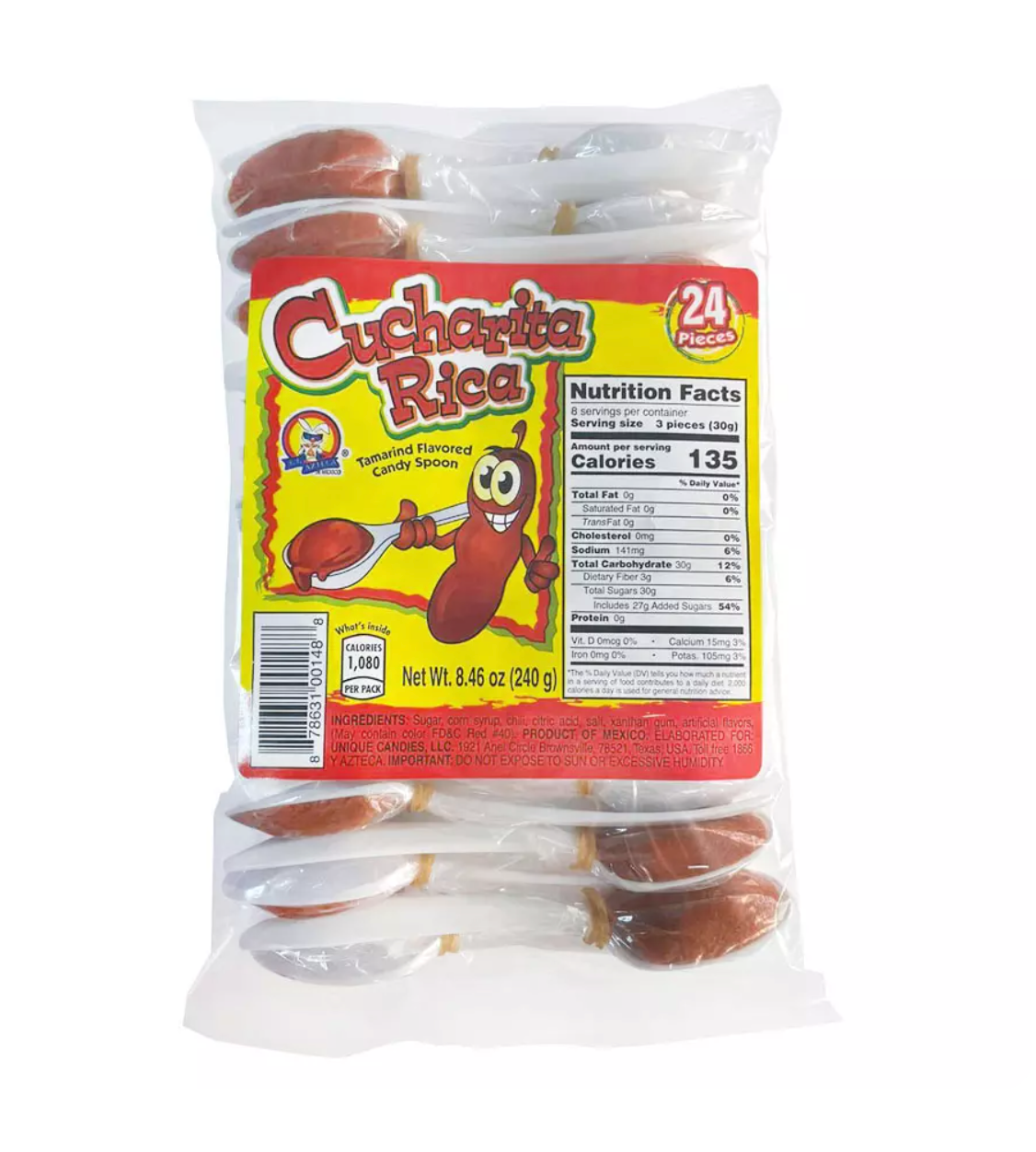El Azteca Cuchararita Rica Tamarind Flavor Candy Spoons 8.46 oz Main image
