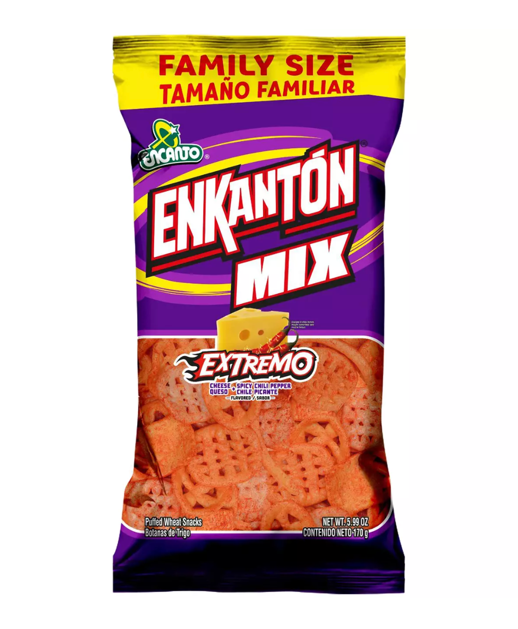 Encanto Enkantón Mix Extremo Cheese & Chile Puffed Wheat 5.99 oz Main image