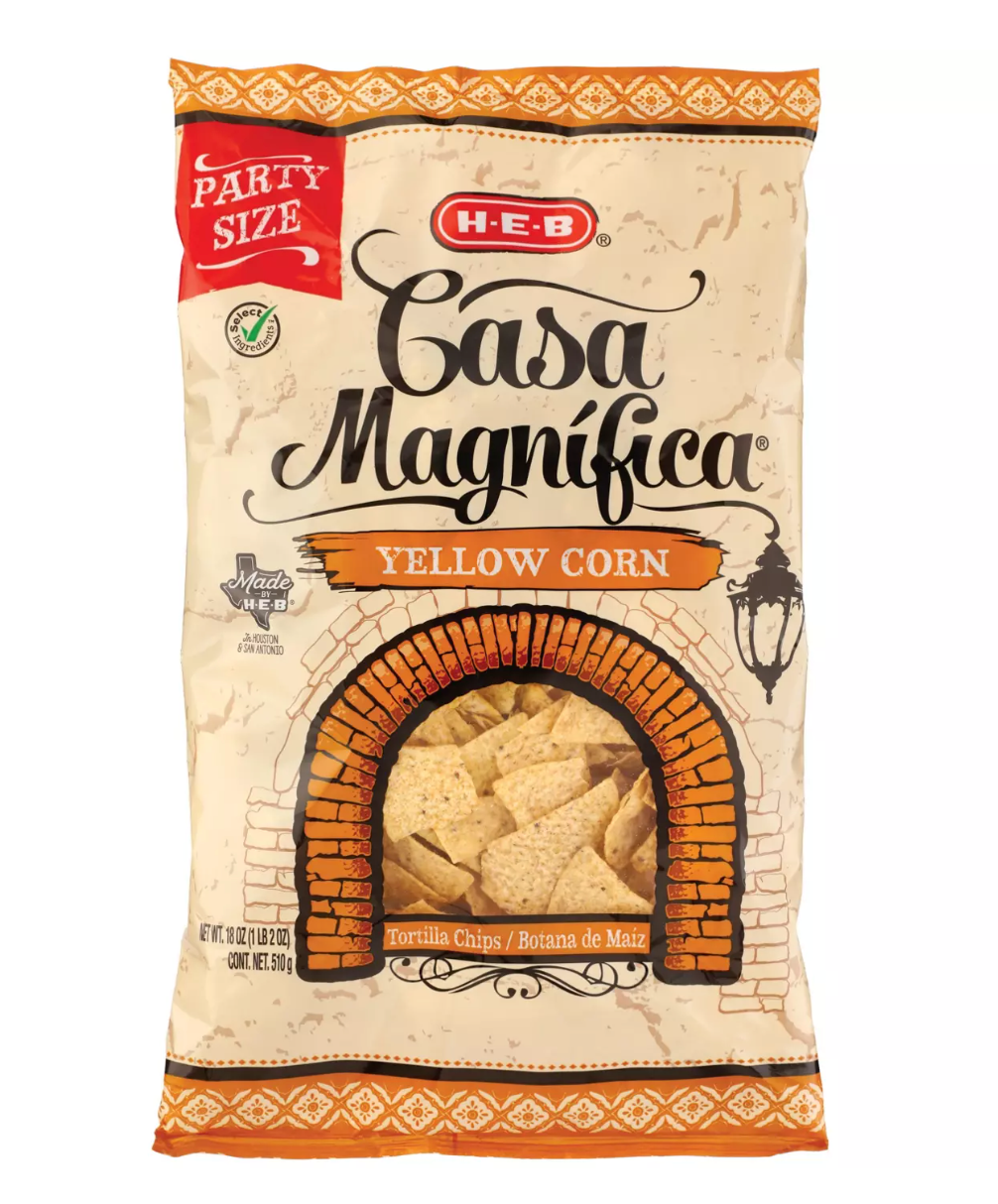HEB Casa Magnifica Yellow Corn Tortilla Chips 18 oz Main image