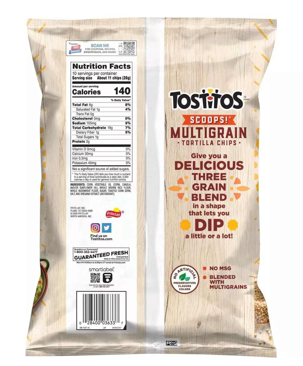 Tostitos Scoops! Multigrain Tortilla Chips 10 oz Secondary image