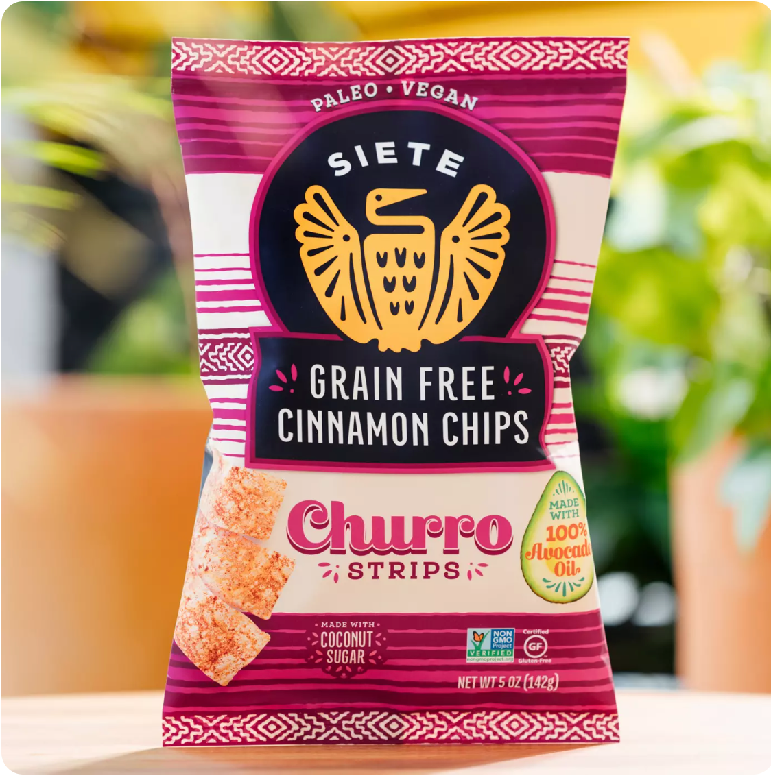 Siete Grain Free Cinnamon Chips Churro Strips 5 oz