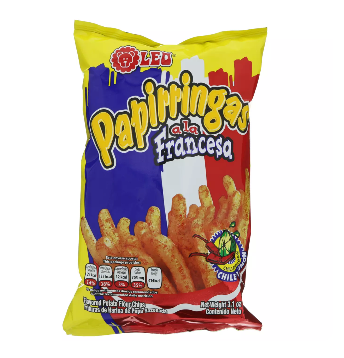 Leo Papirringas French Fries with Chili and Lime 3.1 oz