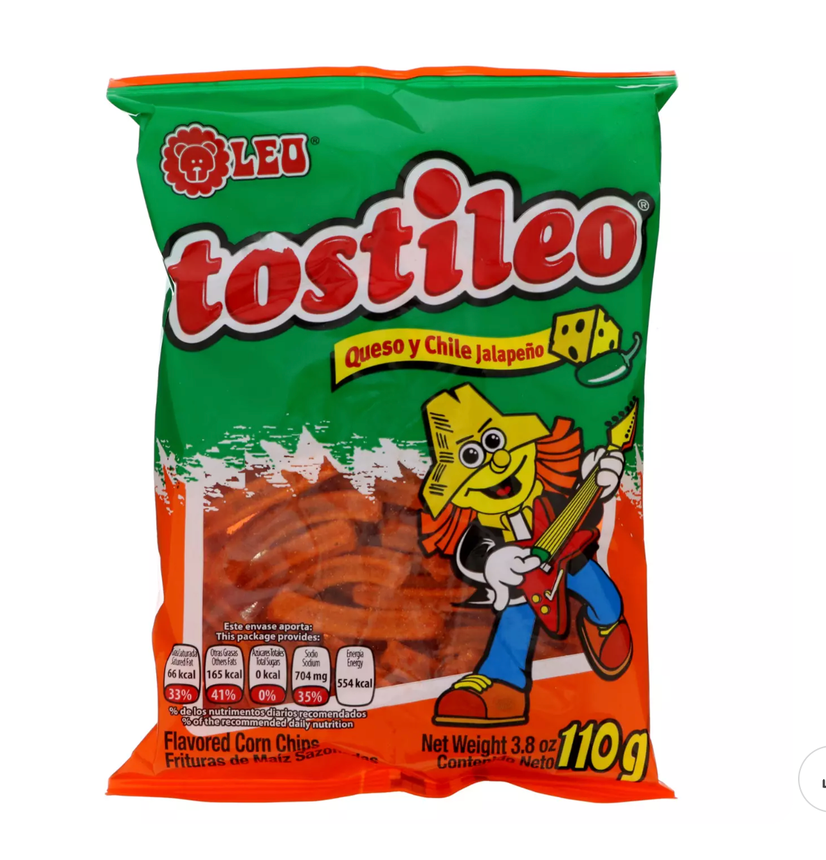 Leo Tostileo Jalapeño Cheese Corn Snacks 3.8 oz Main image