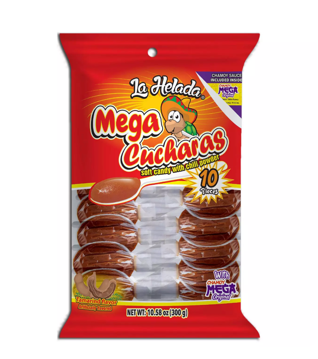 La Helada Mega Cucharas Tamarind Candy Spoons 10.58 oz