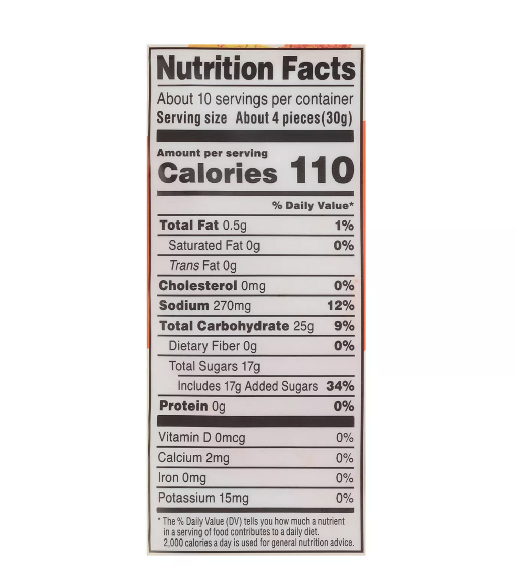 Snak Club Tajin Peach Rings Candy 11 oz