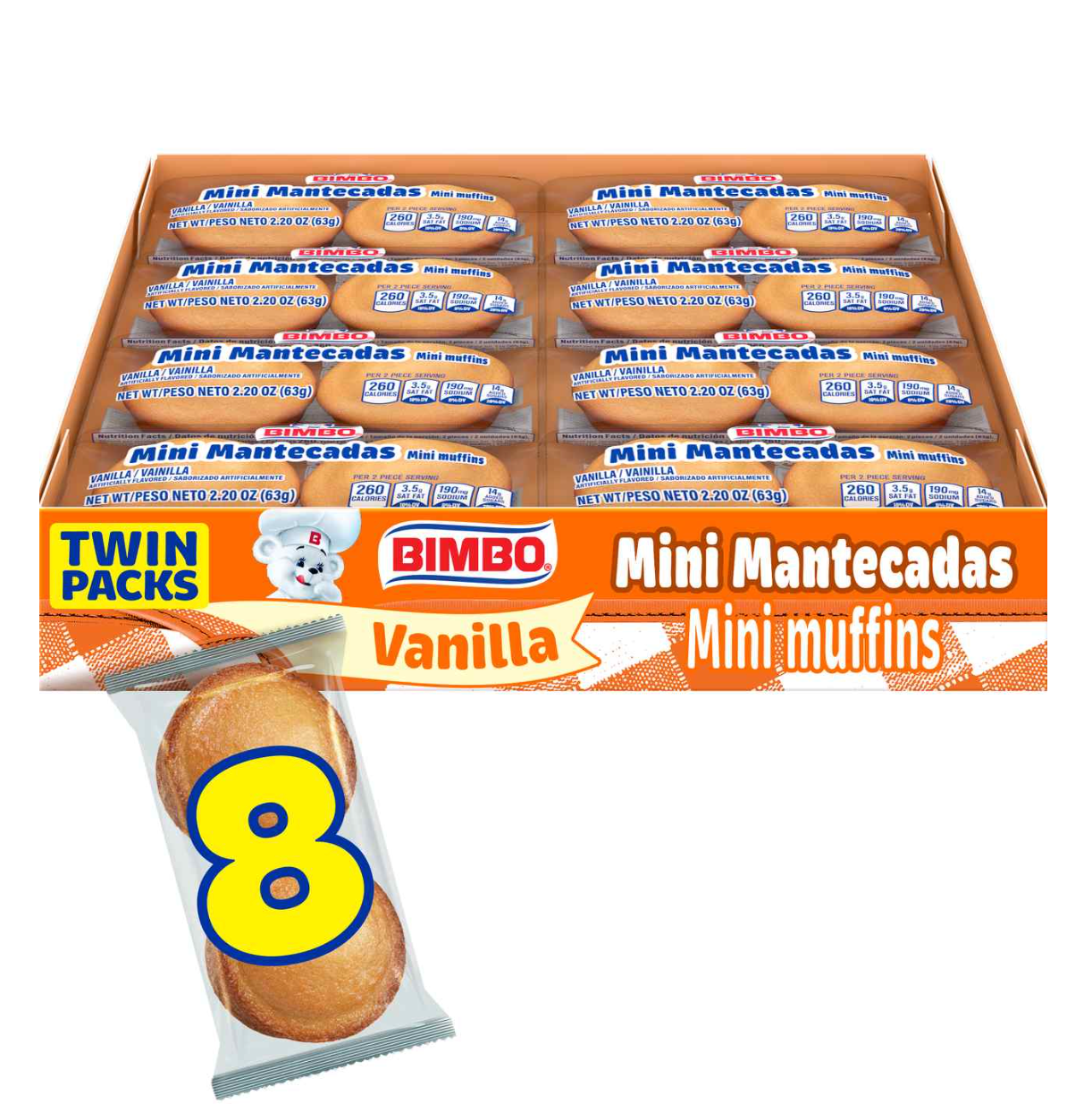 Bimbo Vanilla Mini Muffins Twins Packs Main image