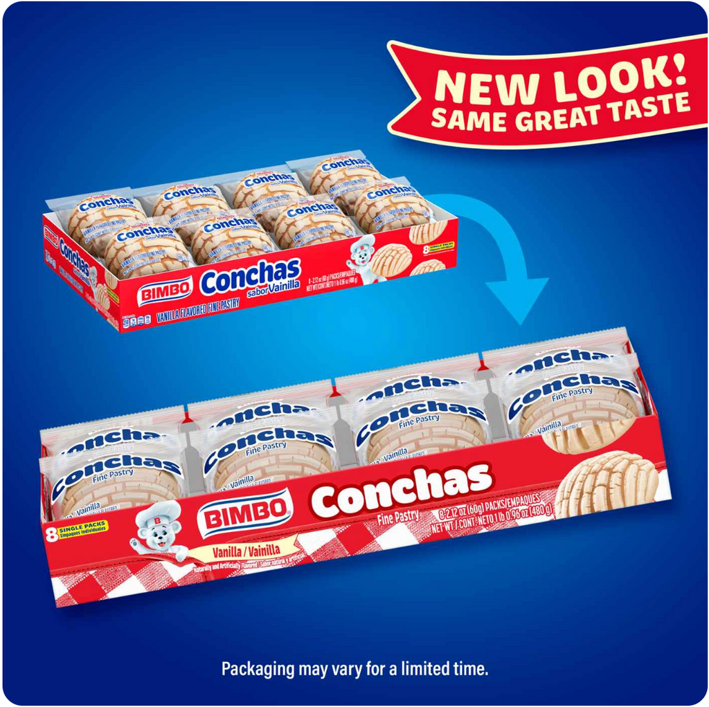 Bimbo Conchas Vanilla Fine Pastry Single Packs