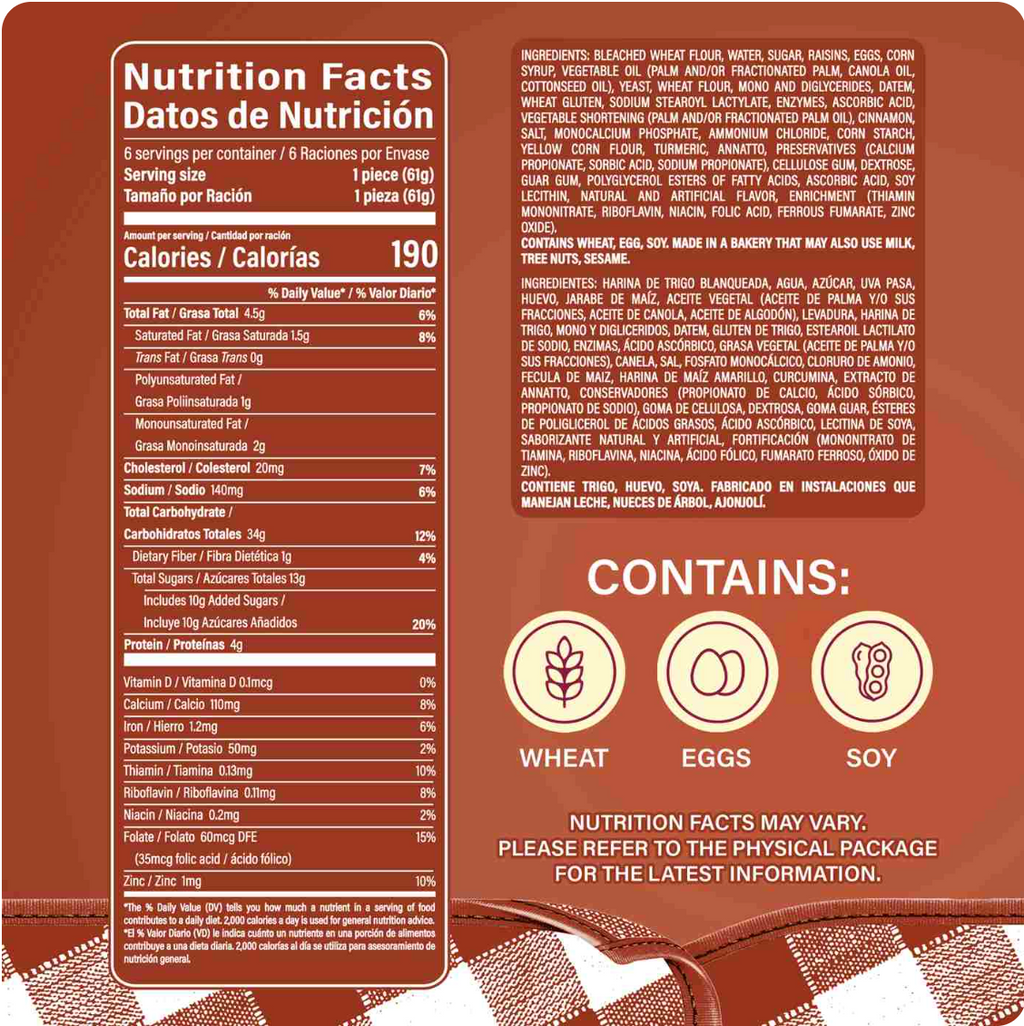 Bimbo Cinnamon Rolls with Raisins 12.88 oz