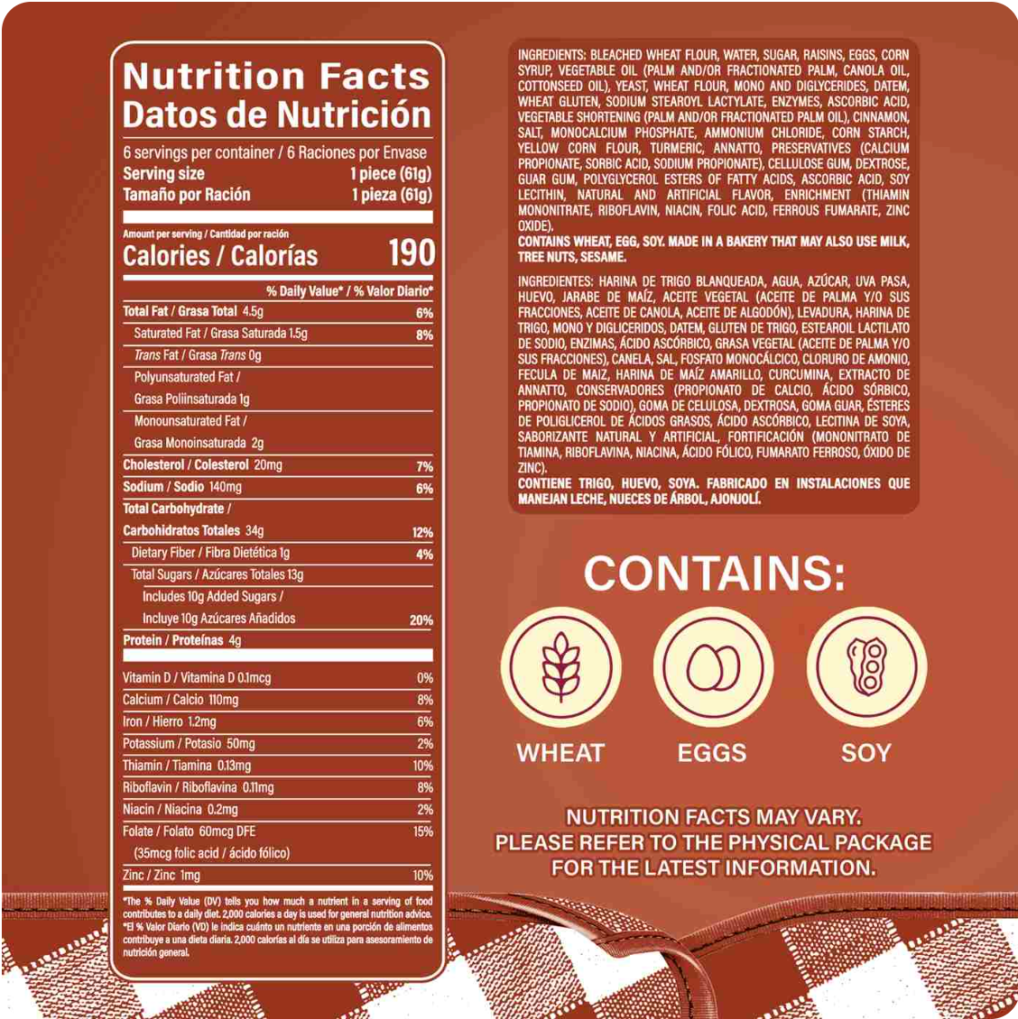 Bimbo Cinnamon Rolls with Raisins 12.88 oz
