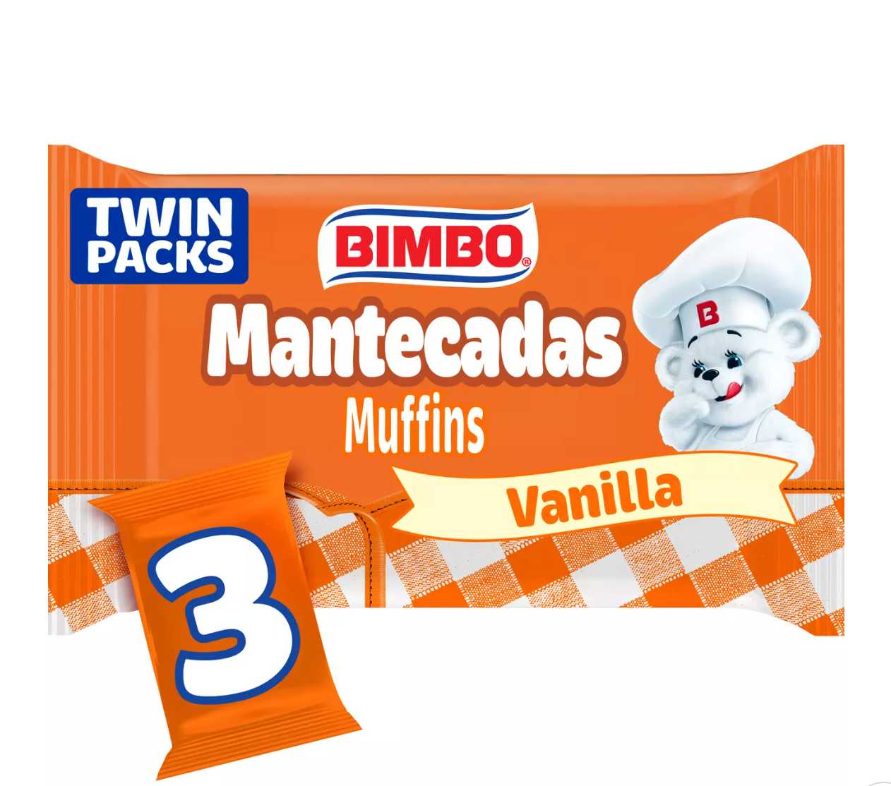 Bimbo Mantecadas Vanilla Muffins 3 Twin Packs Main image