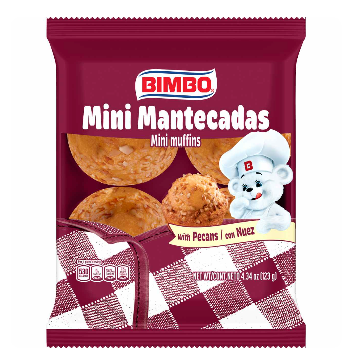 Bimbo Mini Muffins With Pecans 4.34 oz