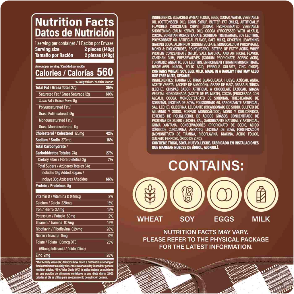 Bimbo Panquecitos Chocolate Chip Mini Pound Cakes 4.94 oz