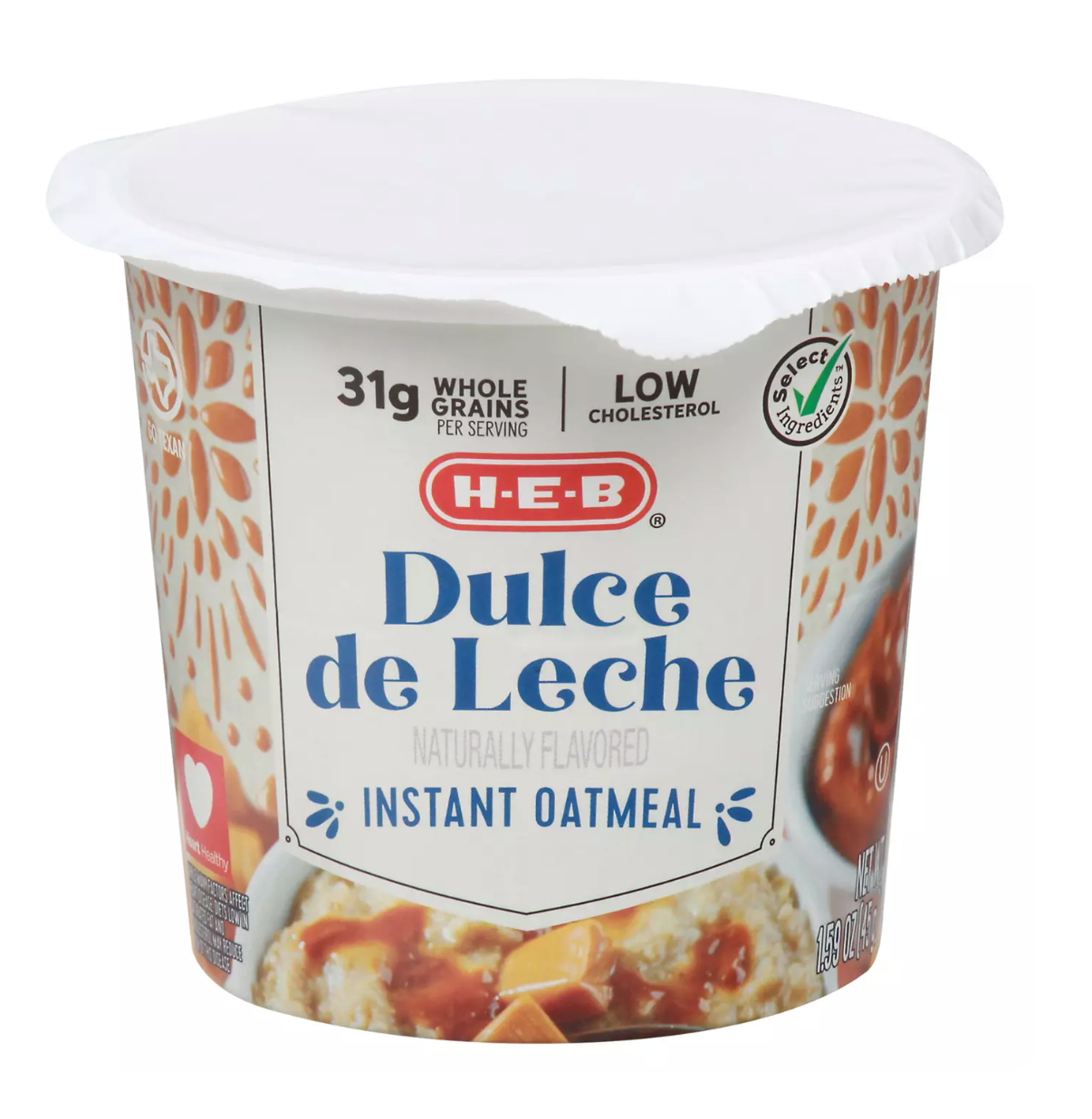 HEB Instant Oatmeal Cup Dulce De Leche 1.59 oz Main image