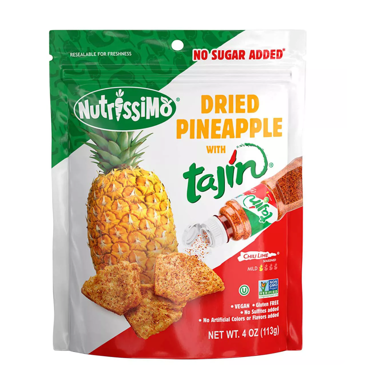 Nutrissimo Dried Pineapple With Tajin 4 oz