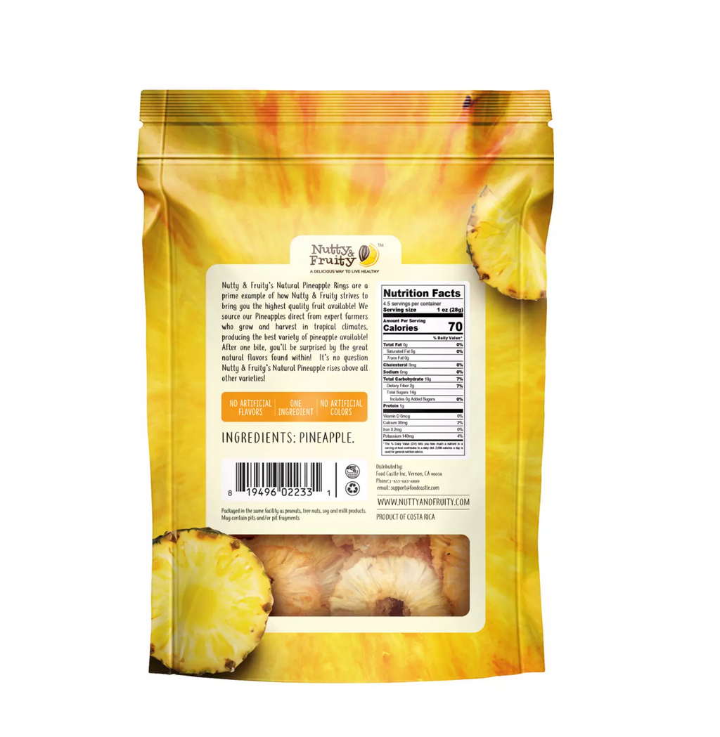 Nutty & Fruity Dried Pineapple 4.5 oz