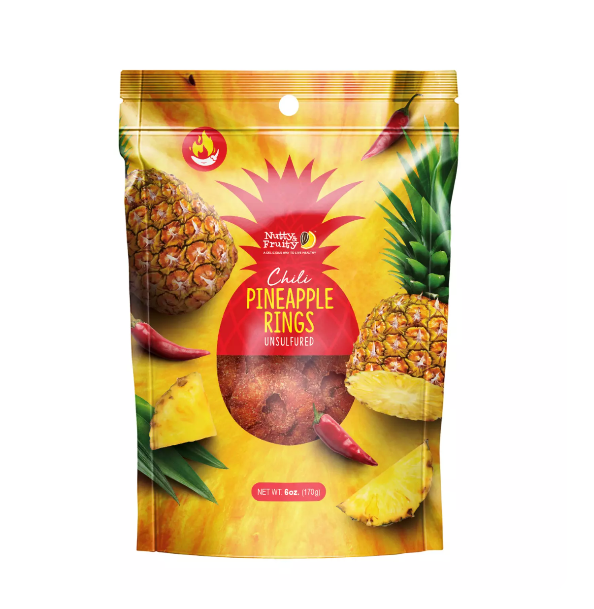 Nutty & Fruity Chili Pineapple Rings 6 oz