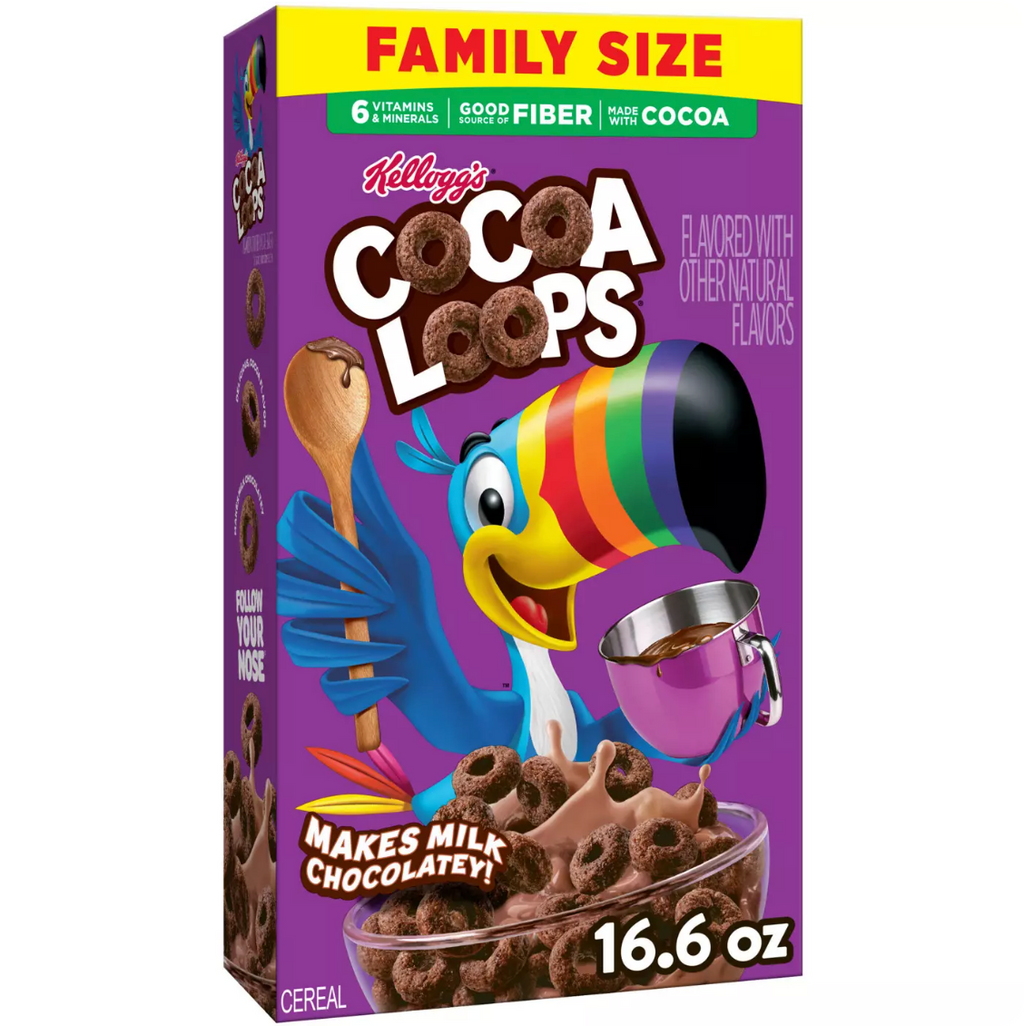 Kellogg's Cocoa Loops Cereal - Family Size 16.6 oz